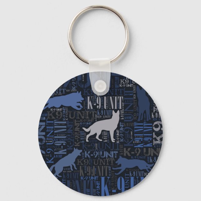 K-9 Unit  -Police Dog Unit Key Ring (Front)