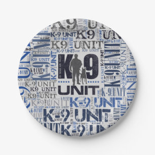 K-9 Unit  -Police Dog Unit Paper Plate