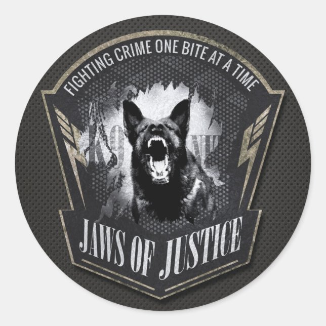 K-9 Unit  -Police  Unit- German Shepherd Classic Round Sticker (Front)