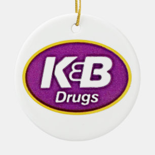 K B Drug Store, K and B, New Orleans Ceramic Tree Decoration