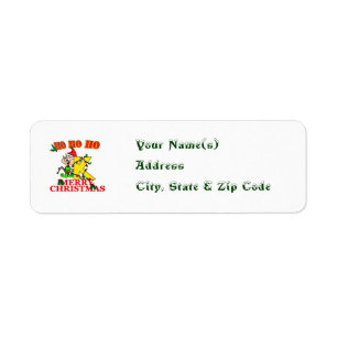 K - CHRISTMAS ELF MONOGRAM RETURN ADDRESS LABELS