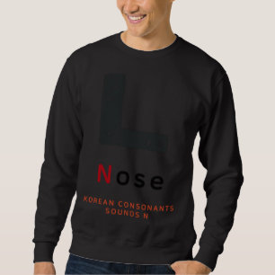 K culture Korean alphabet Hangul Consonant 21 Sweatshirt