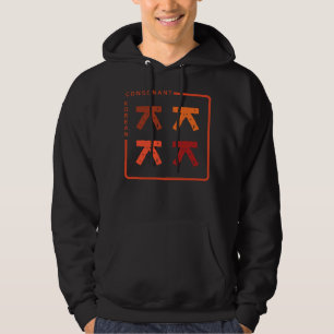 K culture Korean alphabet Hangul Consonant 4 Hoodie
