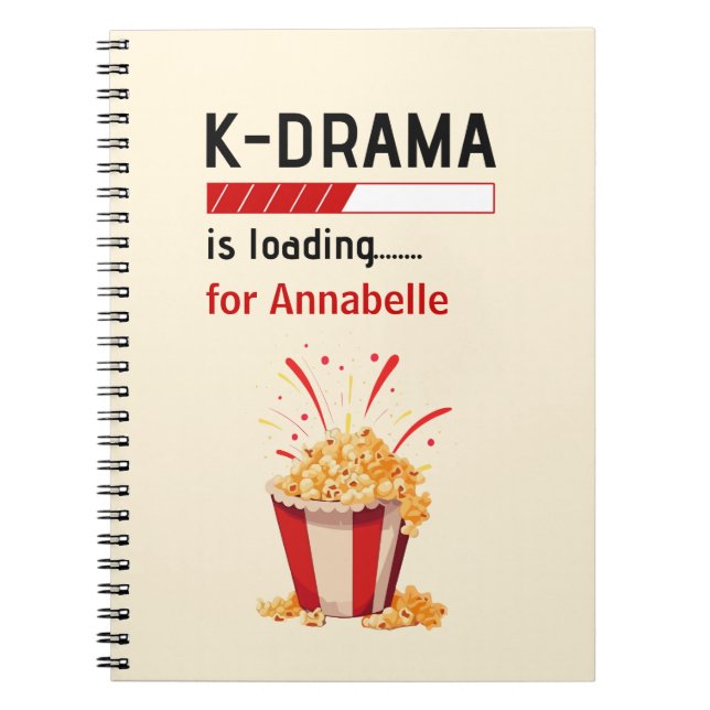 K-Drama is loading Personalized Notebook (Front)