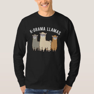 K Drama Llama South Korean Dramatic Cria Herd T-Shirt