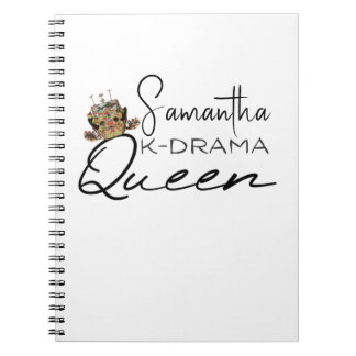 K-Drama Queen with Korean Crown Personalized Note Notebook