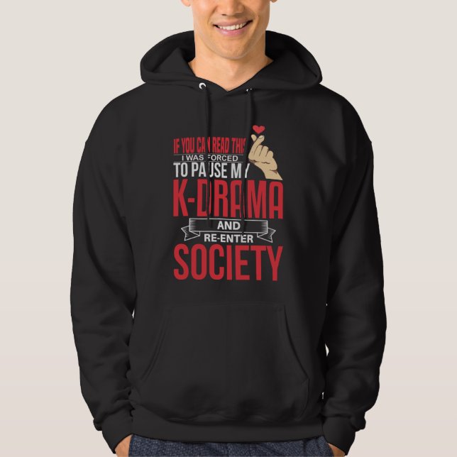 K Drama Re Enter Society Binging Korean Drama Hoodie (Front)