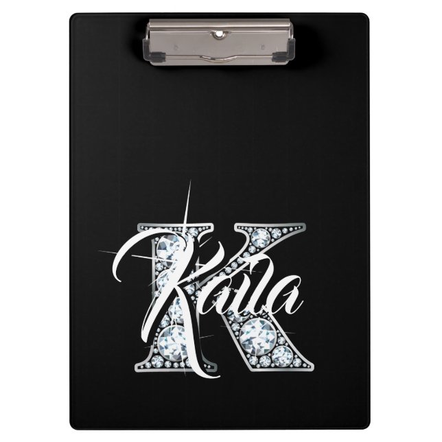 K Faux Diamond Clipboard (Front)