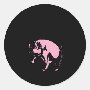 K Floyd Animals Flying Pig Classic Round Sticker