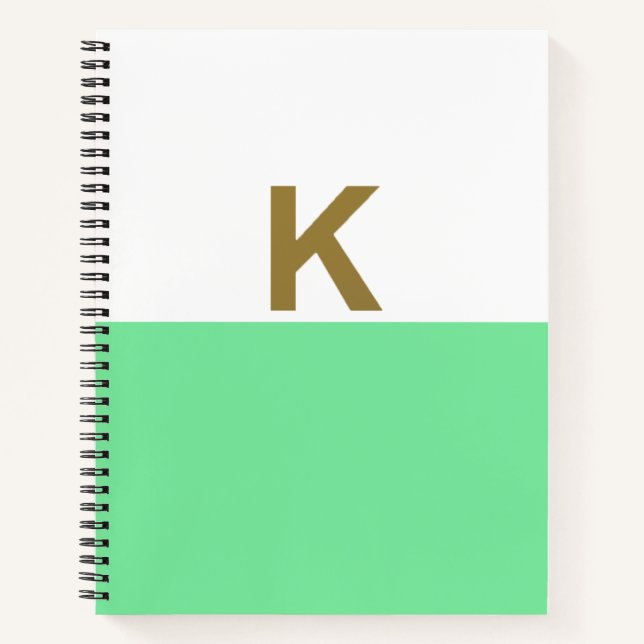 K Gold Initial Notebook (Front)