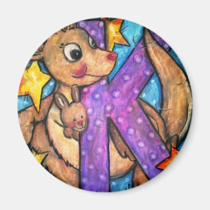 K is for Kangaroo Magnet