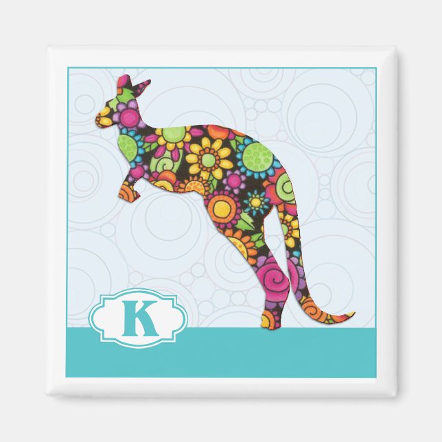K is for Kangaroo Magnet (Front)