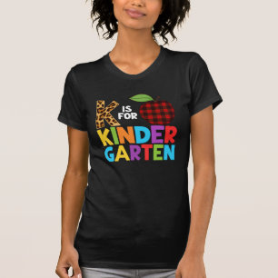 K is for Kindergarten Cute Preschool Education T-Shirt