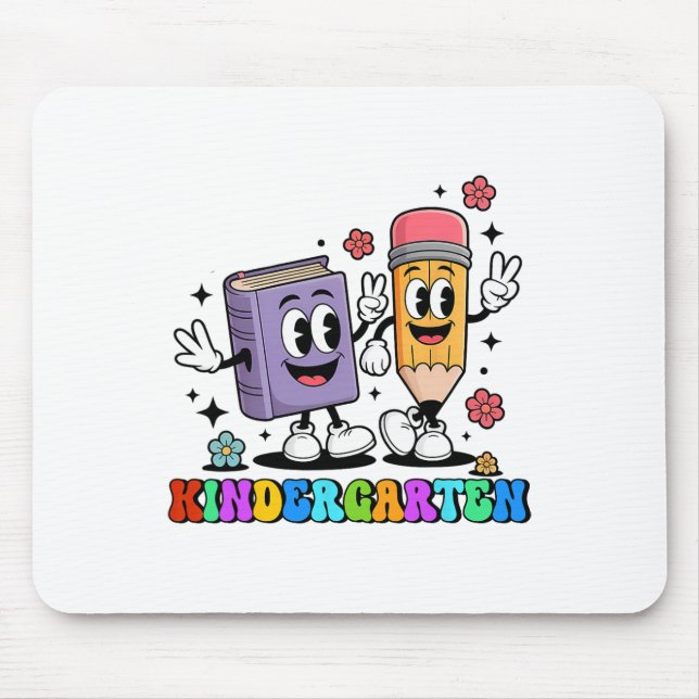 K Is For Kindergarten Teacher Pencil Book Back To  Mouse Mat (Front)