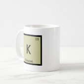 K - Kakapos Chemistry Periodic Table Element Coffee Mug (Front Left)