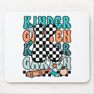K Kindergarten Teacher Chequered Back To School Ki Mouse Mat