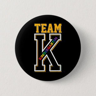 K Kindergarten Teacher Student Back To School Firs 6 Cm Round Badge
