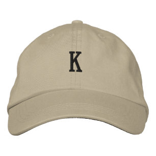 K -Letter Monogram impressive-Hat Stylish Handsome Embroidered Hat