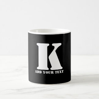 K  Monogram Classic Trendy Custom Wedding Templa Coffee Mug