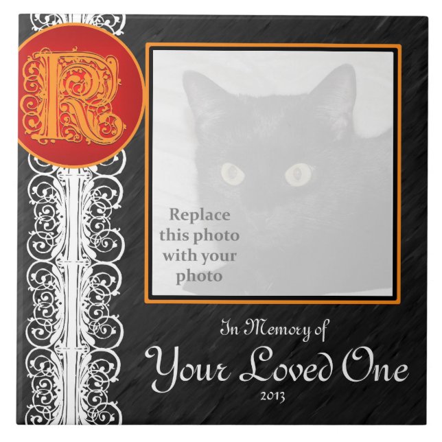 K Monogram "In Memory of Your Loved One" Tile (Front)