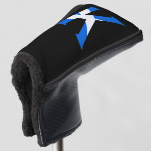 K Monogram overlaid on Scottish Flag pccn Golf Head Cover