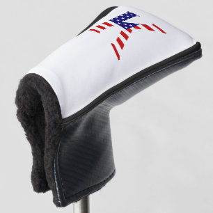 K Monogram overlaid on USA Flag pccnt Golf Head Cover