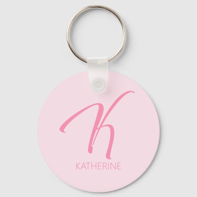 K Monogram Personalised Key Ring (Front)