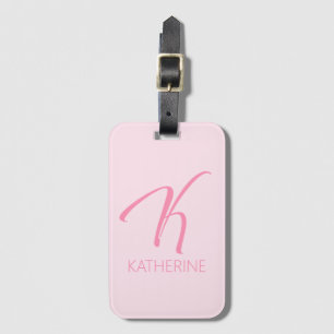 K Monogram Personalised Luggage Tag