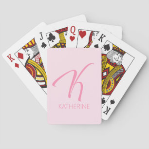 K Monogram Personalised Playing Cards