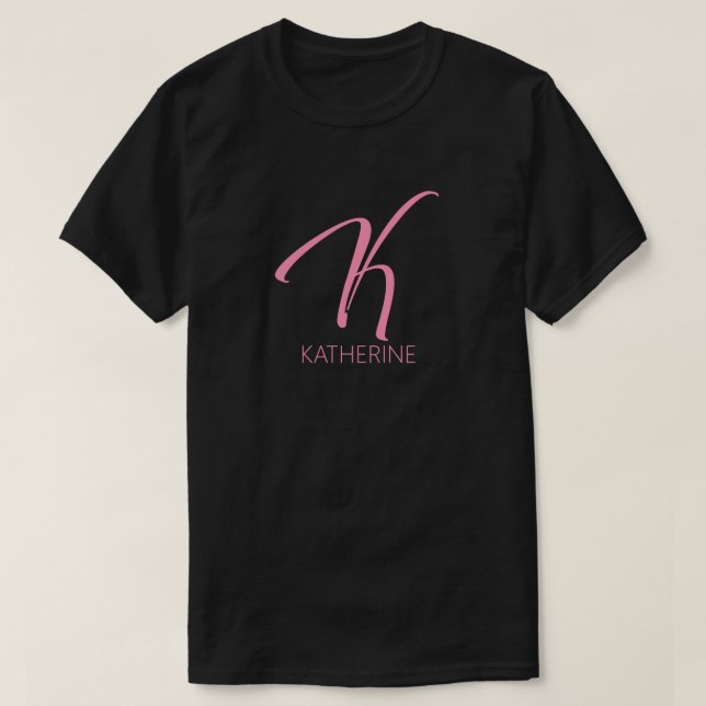 K Monogram Personalised T-Shirt (Design Front)