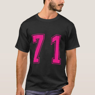 K Number 71 Team Junior Sports Numbered Uniform T-Shirt