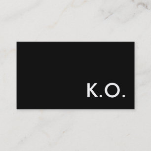 k.o. knockout business card