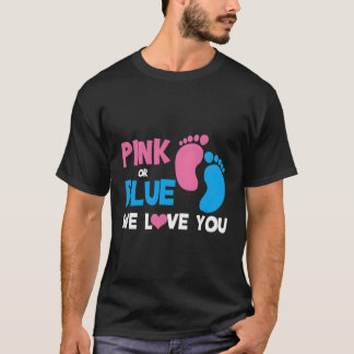 K Or Blue We Love You Gender Reveal T-Shirt