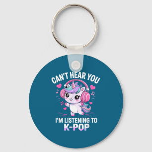 K-p Can't Hear You I'm Listening Kp Lover Kawaii K Key Ring