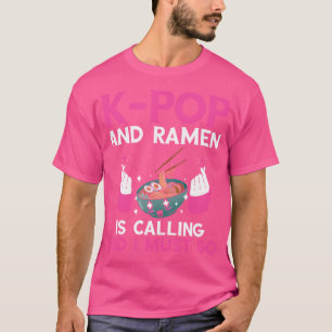 K-Pop And Ramen Heart Korean Music K-Pop Music K-P T-Shirt