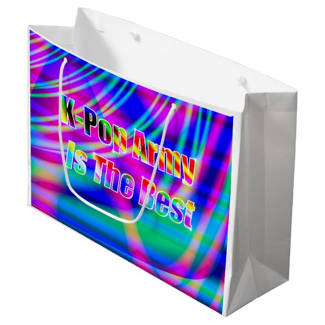 K-Pop Art Large Gift Bag (Front Angled)