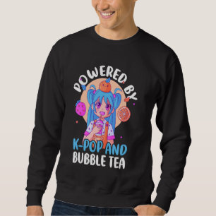 K-Pop & Bubble Tea Heart K-Drama Korean Pop Music Sweatshirt