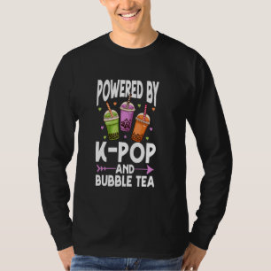 K-Pop & Bubble Tea Heart K-Drama Korean Pop Music  T-Shirt