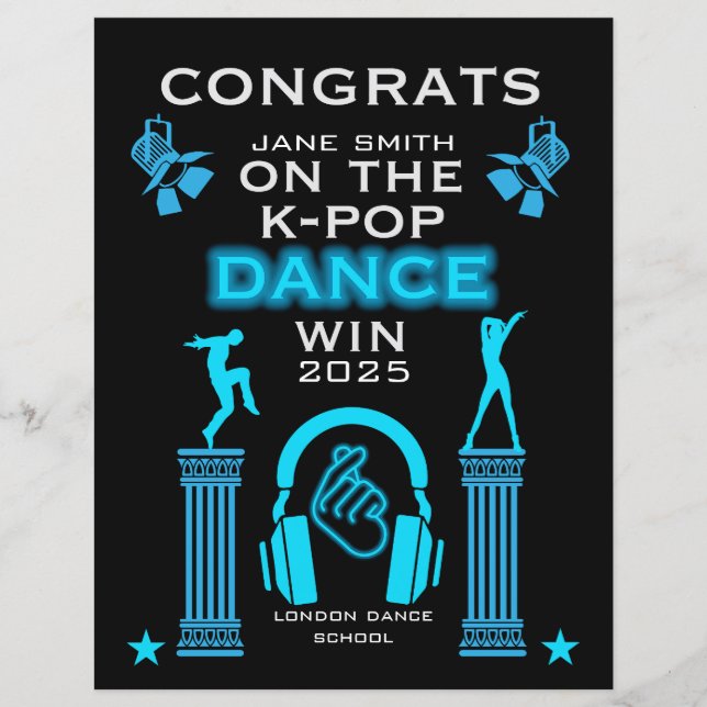 K-Pop Dance Competition Winner Congratulations (Front)