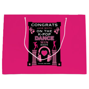K-Pop Dance Competition Winner Congratulations Large Gift Bag