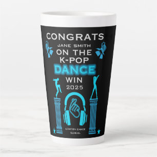 K-Pop Dance Competition Winner Congratulations Latte Mug