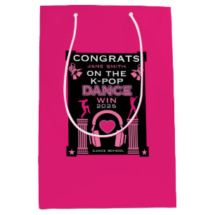 K-Pop Dance Competition Winner Congratulations Medium Gift Bag