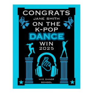 K-Pop Dance Competition Winner Congratulations Poster