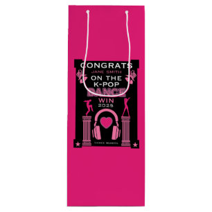 K-Pop Dance Competition Winner Congratulations Wine Gift Bag