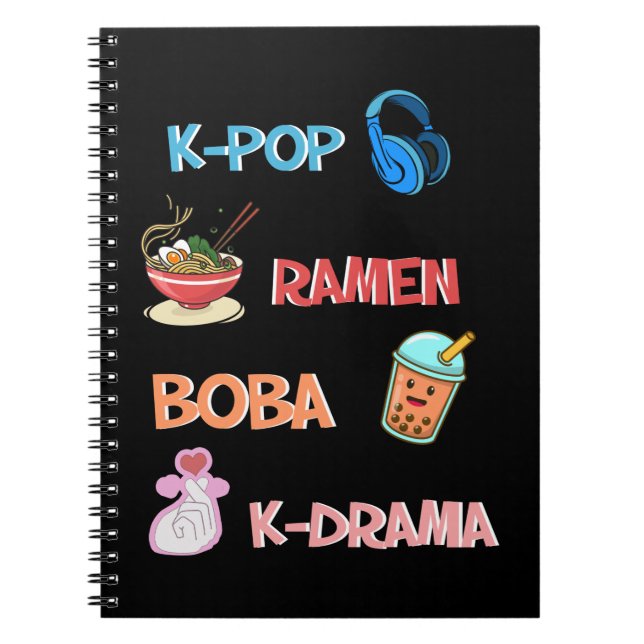 K-Pop Fashion for Fans of korean K-Drama & K-Pop Notebook (Front)