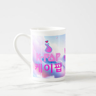 K-Pop Finger Heart: Show Your Love Bone China Mug