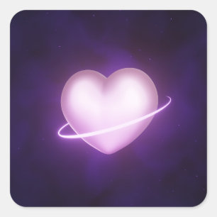 K-Pop Galaxy Heart Square Sticker