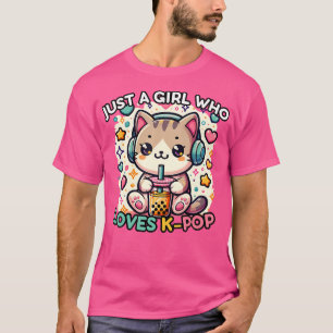K Pop Gifts For Teens Girl Kawaii Kpop Kitten Bubb T-Shirt
