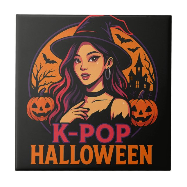 k-pop halloween ceramic tiles (Front)