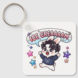 K-Pop Ice Cream Stray Rabbit Fandom Bag Charm Key Ring